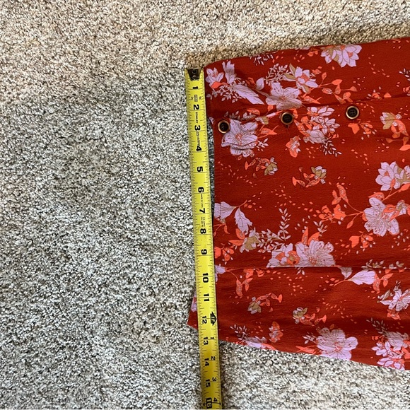 Free People Retro Love Printed button front midi skirt women’s cottagecore fairy - Picture 11 of 12